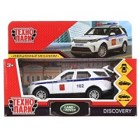 Машина металл land rover discovery полиция 12см,откр. двери,инерц,белый в кор Технопарк в кор.2*36шт