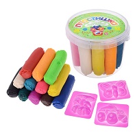 Тдл-003 Тесто для лепки. Пластишка. Набор №3, 12цв. по 24 гр.