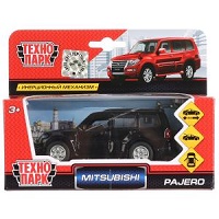 Машина металл Mitsubishi Pajero черный 12см, открыв.двери и багажник, инерц. Технопарк в кор.2*24шт