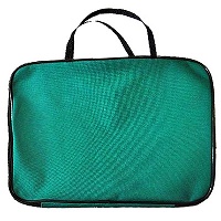 Сумка-планшет А4 объемная, зеленая, ручки