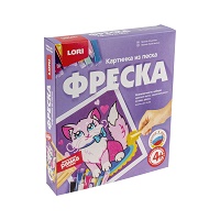 Кп-052 Фреска. Картина из песка "Кошечка"