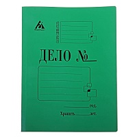 Скоросшиватель картонный Дело " Бюрократ " А4 260г/м2 мелованный, зеленый