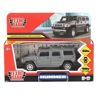 Машина металл "hummer h2" 12см, открыв. двери, инерц., темно-серый в кор. Технопарк в кор.2*36шт