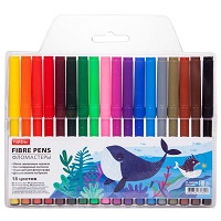 Фломастеры " Hatber " Colora 18цв круглые, вентилируемый колпачок, блистер, европодвес