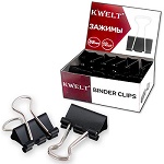 Зажимы " KWELT " черные 32мм 12шт/уп
