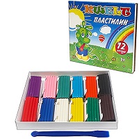 Пластилин " Creativiki " 12цв 180г со стеком, картонная упаковка