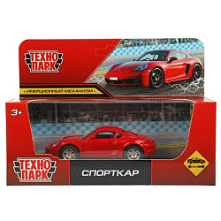 Машина металл СПОРТКАР, 10 см, инерция, кор. Технопарк в кор.2*120шт