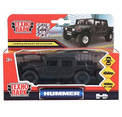 302692 Машина металл HUMMER h1 ПИКАП матовый 12 см, откр.дв., багаж., инерц. Технопарк в кор.2*24шт