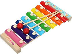 Игрушка деревянная Маша и Медведь металлофон 23*1,5*13, коробка Буратино в кор.50шт
