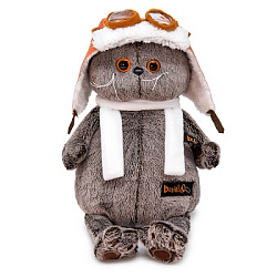 Ks25-009 Игрушка Кот Басик в шлеме и шарфе