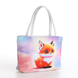 Сумка дет Лисичка, 23*5*16, отдел на молнии, белый   10511527