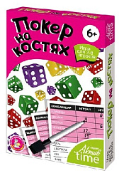 Игра настольная в жестяной коробочке "Покер на костях" Aктив time арт.04420