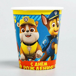 Стакан бумажный "С Днем рождения!", Гончик, Щенячий патруль 4265734