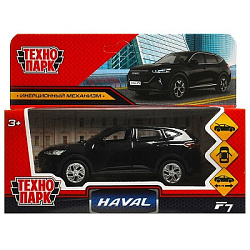 371218 Машина металл HAVAL "haval f7", длина 12 см, дв, багаж, инер, черный, в кор. Технопарк в кор.