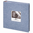 Фотоальбом BRAUBERG "Джинс" на 200 фото 10*15 см, ткань, бумажные страницы, переплет, бокс, 391173