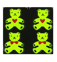 Наклейка светоотражающая набор "МЕДВЕЖОНОК"4шт.14,5*14,5 арт.1978 (100/2400наб)