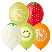 Шар латексный шелкография 14"/35см Фрукты