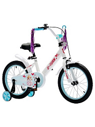 Велосипед двухколёсный ИСКРА. Бело-бирюзовый. Колёса 16 дюймов (арт. ВЛ-2675)