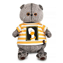 Ks22-292 Игрушка Кот Басик в футболке "Гусик"