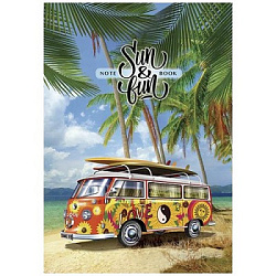 Записная книжка МАЛЫЙ ФОРМАТ А6 спираль 40л " ПЗБМ " Микс 5, клетка, обложка - мелованный картон, ти