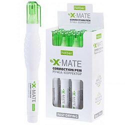 Корректирующая ручка " Hatber " X-Mate 12мл, металлический наконечник, картонная упаковка