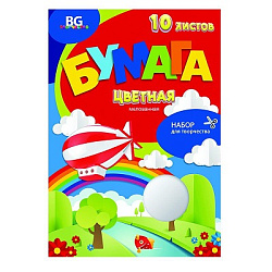 Бумага цветная А4 металлизированная самоклеющаяся  5л 5цв " Hatber " Мозаика, в папке