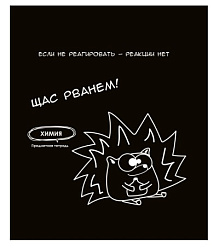 TM Prof-Press Тетрадь КЛЕТКА 48л. ХИМИЯ  «ПОДСЛУШАНО» (Т48-1466) стандарт, тиснение холст