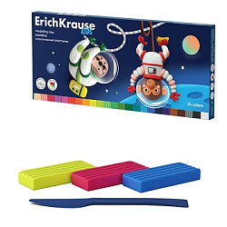 Пластилин " Erich Krause " Kids Space Animals 24цв, 432г, со стеком, картонная коробка