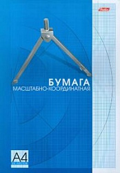 Бумага масштабно-координатная " Hatber " А4 25л отрывная, склейка, голубая сетка