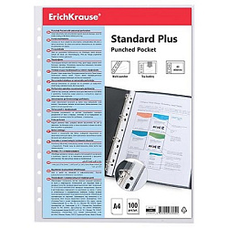 Файлы А4 " Erich Krause " Fizzy Clear 40мкм 100штук