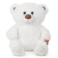 402715 Игрушка мягкая мишка белый с бантиком 50см, без чипа "МУЛЬТИ-ПУЛЬТИ" в кор.4шт