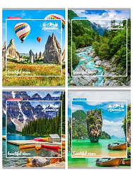 TМ"Profit"Тетрадь КЛЕТКА 80л. ВДОХНОВЛЯЮЩИЕ ВИДЫ (80-2954) (мелов. картон)