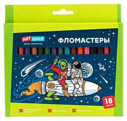 Фломастеры ArtSpace "Космос", 18цв., картон, смываемые, европодвес