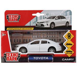 Машина металл TOYOTA CAMRY длина 12 см, двери, багажн, инерц, белый, кор. Технопарк в кор.2*36шт