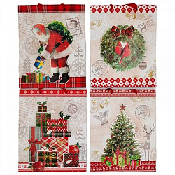 Пакет ВРЕМЯ ПОДАРКОВ  глиттер,3D 26*32*10см арт.7832B  (1/12/480шт)