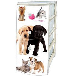 Комод 13  "Питомцы". 4-х смекц.,