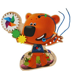 Игрушка деревянная Ми-ми-мишки бизиборд кеша Буратино в кор.24шт