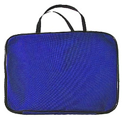 Сумка-планшет А4 тонкая, синяя, ручки