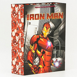 Пакет подарочный "Iron Man", Мстители, 31х40х11,5 см   7153492