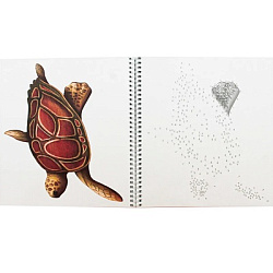 Альбом для рисования РИСУЕМ ОТ ТОЧКИ К ТОЧКЕ А4, 32л ОКЕАН (32-5084) на гребне,обл-цел.кар.