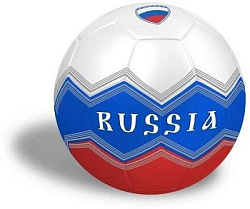 390722 Мяч футбольный россия, пвх 1 слой, 5 р., камера рез., маш.обр. в кор.50шт