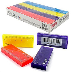 Ластик " Hatber " PVC Hatber Ruler ассорти, картонный дисплей