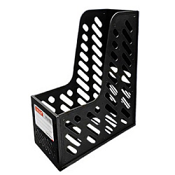 Лоток для бумаг вертикальный пластиковый 85мм " KWELT " черный, поле для маркировки, поставляется в 