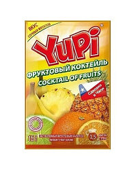 Напиток Yupi   ФРУКТОВЫЙ КОКТЕЙЛЬ  15 г. 6*1/24