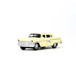 Машина металл газ-13 "чайка" 12 см, двери, инерц, светло-желтый, кор. Технопарк в кор.2*36шт