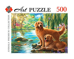 Artpuzzle. ПАЗЛЫ 500 элементов. РЫЖИЕ СОБАКИ У ОЗЕРА (Арт. ФК500-0451)