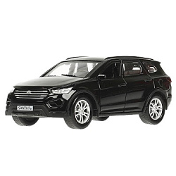 Машина металл HYUNDAI 12 см, двери, багаж, инерц, черный, кор. Технопарк в кор.2*36шт