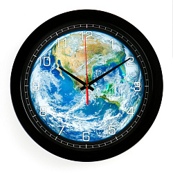 Часы настенные, серия: Природа, "Планета Земля", плавный ход, d=28 см 2436861