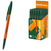 Ручка шариковая " Erich Krause " Slender Stick Orange, зеленая 0,7мм, Super Glide Technology, толщин
