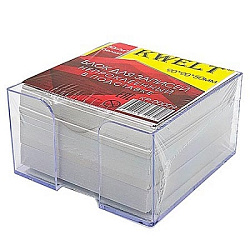 Блок бумаги " KWELT " 9*9*5 см белый в пластиковом боксе, 80г/м2